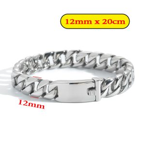 LN176g Lắc tay nam titan 12mm kiểu lật khóa hôp màu thép