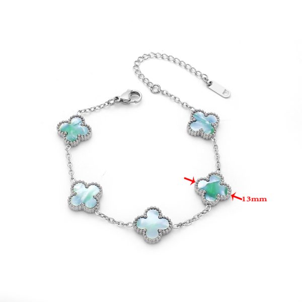 TA221a Lắc tay 5 bông hoa 4 cánh van cleef 13mm