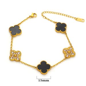 TA270d Lắc tay titan hoa 4 cánh van cleef VCA 15mm