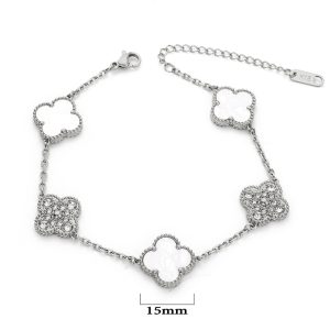 TA272e Lắc tay titan hoa 4 cánh van cleef VCA 15mm
