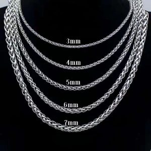 DN193d Dây chuyền nam thép titan không gỉ kiểu dây bông dừa xoắn