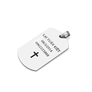 MD083d Khắc nội dung lên thẻ inox đi cho người già trẻ con phòng đi lạc khắc thẻ bài theo yêu cầu