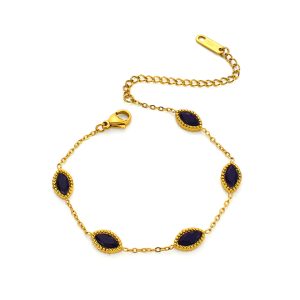 TA211a Lắc tay nữ titan đá zircon mắt ngựa