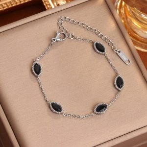 TA211e Lắc tay nữ titan đá zircon mắt ngựa