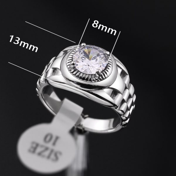 TC325b Nhẫn titan nam phong cach rolex