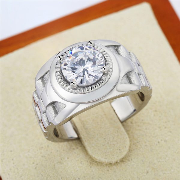 TC325c Nhẫn titan nam phong cach rolex