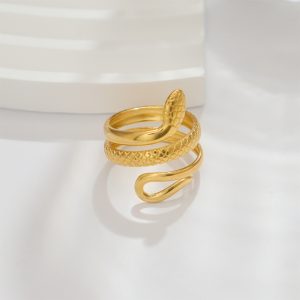 TC329b Nhẫn titan con rắn