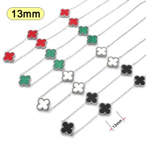 TN134a Dây chuyền nữ titan 5 bông hoa 4 cánh van cleef 13mm