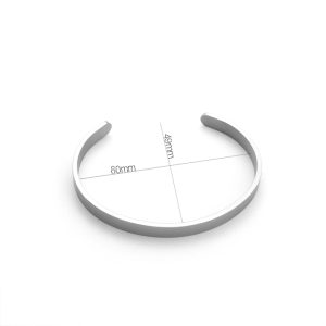 TV225c Vòng tay nữ Titan kiểu hở chữ C bảng 6mm