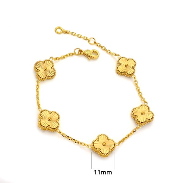 TA314a Lắc tay nữ titan van cleef 11mm chạm móc máy