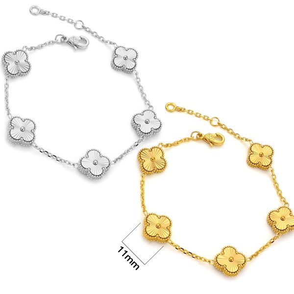 TA314b Lắc tay nữ titan van cleef 11mm chạm móc máy