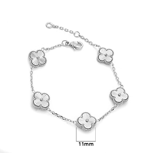 TA314c Lắc tay nữ titan van cleef 11mm chạm móc máy