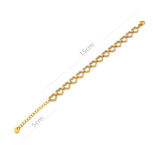 TA319d Lắc tay nữ titan đính full kim