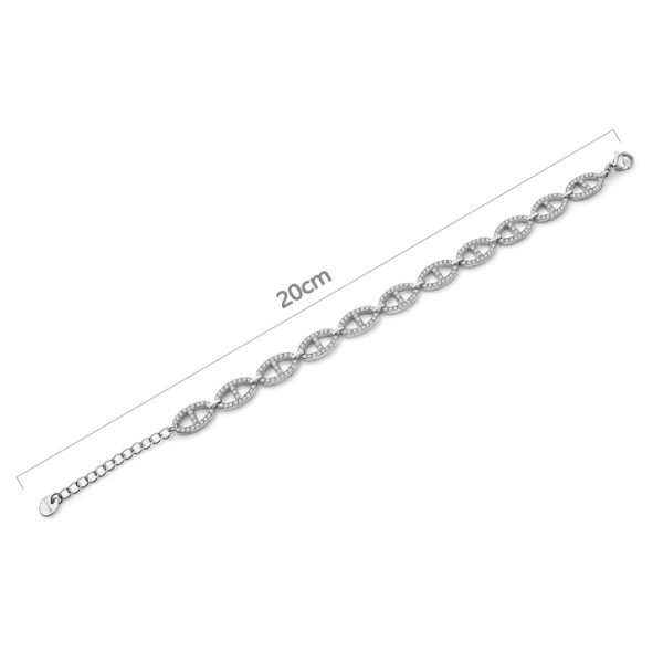 TA320e Lắc tay nữ titan chữ D đính full kim