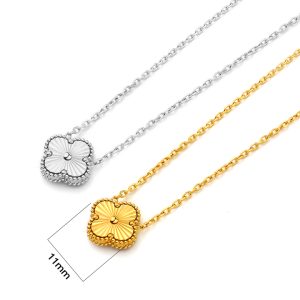TN881c Dây chuyền titan van cleef size 11mm chạm móc máy