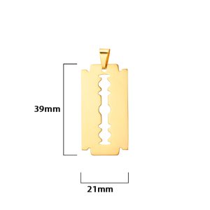 MD631a Mặt dây chuyền titan hình lưỡi lam