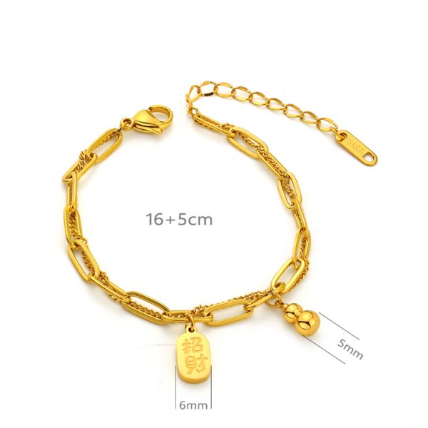 TA328a Lắc tay nữ titan hồ lô