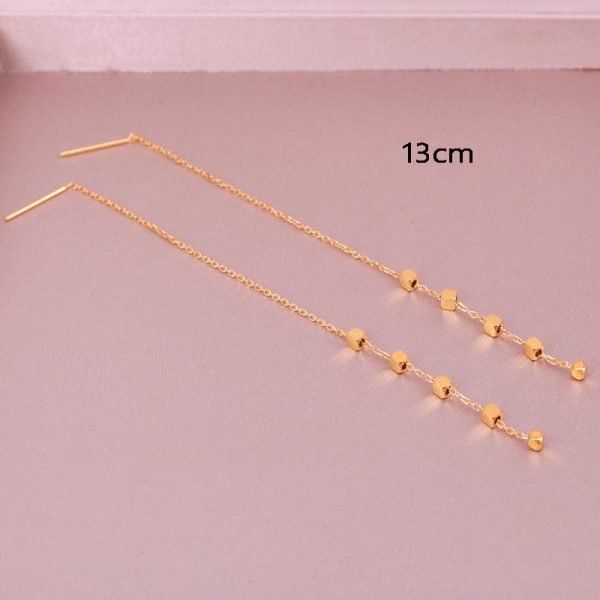 TB313b Bông tai nữ titan fom tòn teng các khối vuông cách điệu