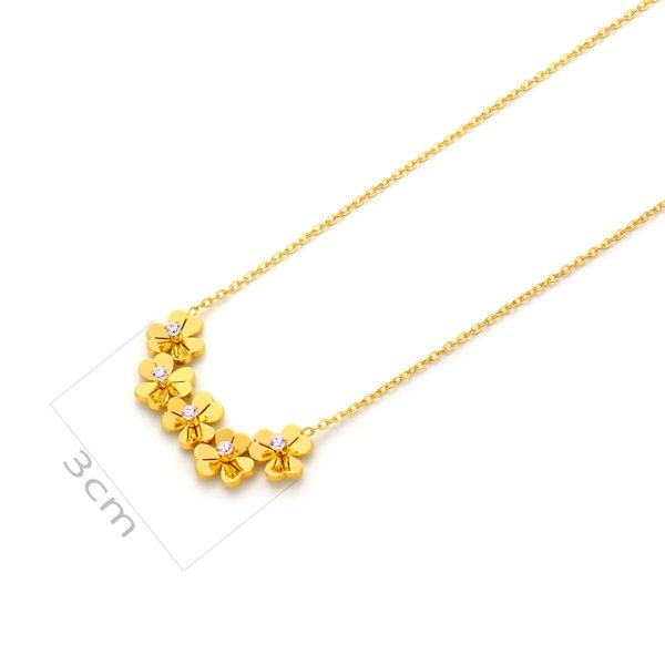 TN888a Dây chuyền nữ titan hoa 3 cánh