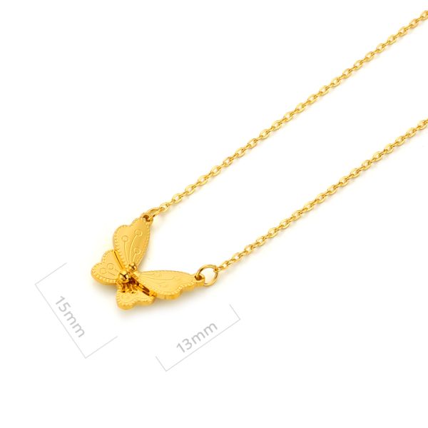 TN889a Dây chuyền nữ titan mặt hình con bướm