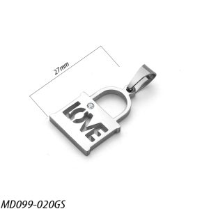 MD099a Mặt dây chuyền inox hình ổ khóa