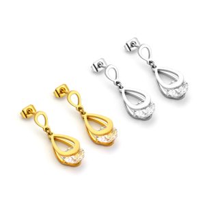 TB144a Bông hoa tai titan hình giọt nước