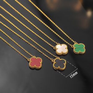 TN467b Dây chuyền titan Hoa VCA Van Cleef LV Size 15mm