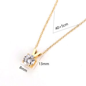 TN872g Dây chuyền vòng cổ nữ titan chữ V