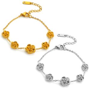 TA334c Lắc tay titan hoa hồng