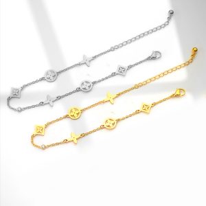 TA649a Lắc chân titan thời trang LV cách điệu
