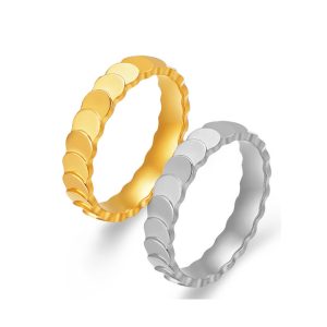 TC179a Nhẫn titan vảy cá thời trang hàn quốc