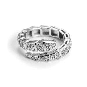 TC347c nhẫn titan con rắn full kim