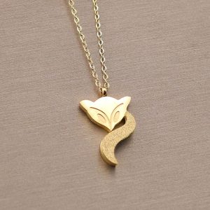 TN004l Vòng cổ titan hồ ly dây chuyền titan con cáo