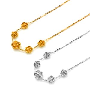 TN196c Dây chuyền titan hoa hồng