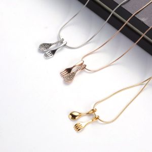 TN213e Dây chuyền nữ titan hình thìa muỗng