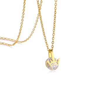 TN397b Dây chuyền titan vương niệm màu vàng