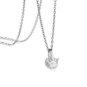 TN397c Dây chuyền titan vương niệm màu trắng