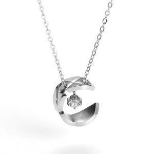 TN571f Dây chuyền titan thời trang họa tiết quả trám