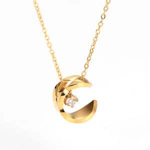 TN571g Dây chuyền titan thời trang họa tiết quả trám