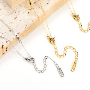 TN698m Dây chuyền nữ titan hạt vuông cách điệu