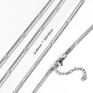 D014g Dây mì mì dẹp trơn titan chạm chiếu cách điệu không kèm mặt