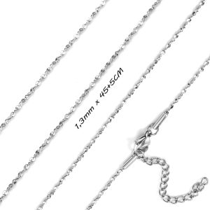 D028a Dây chuyền titan trơn không mặt kiểu số 8