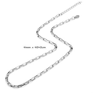 TN522a Dây chuyền titan ô chữ nhật bo cạnh