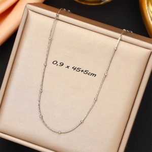 TN528c Dây chuyền titan bi cách điệu