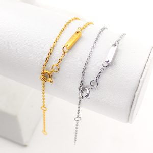 TN902c Dây chuyền nữ titan van cleef size 11mm khóa tròn