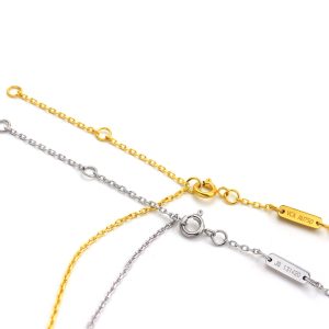 TN902d Dây chuyền nữ titan van cleef size 11mm khóa tròn