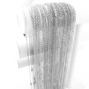 D009d Dây chuyền inox chữ cong mắc xích 2,4mm