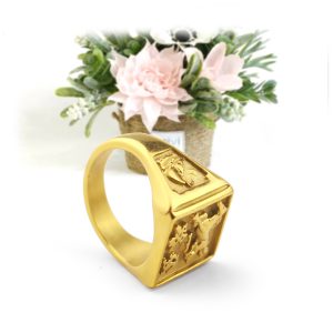 N606b Nhẫn nam titan hình con ngựa may mắn thành công