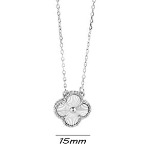 TN153a Dây chuyền titan van cleef hoa 4 cánh LV Móc máy