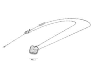 TN153g Dây chuyền titan van cleef hoa 4 cánh LV Móc máy